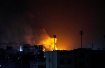 Arab coalition carries out air strikes on military targets in Sanaa, Saada