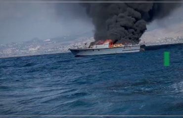 Crew of Lebanese Army boat rescued after vessel catches fire during security operation